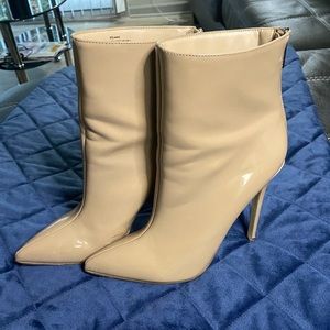 Nude Heel Booties